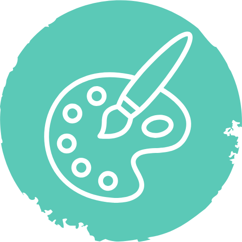 Watercolor supplies icon