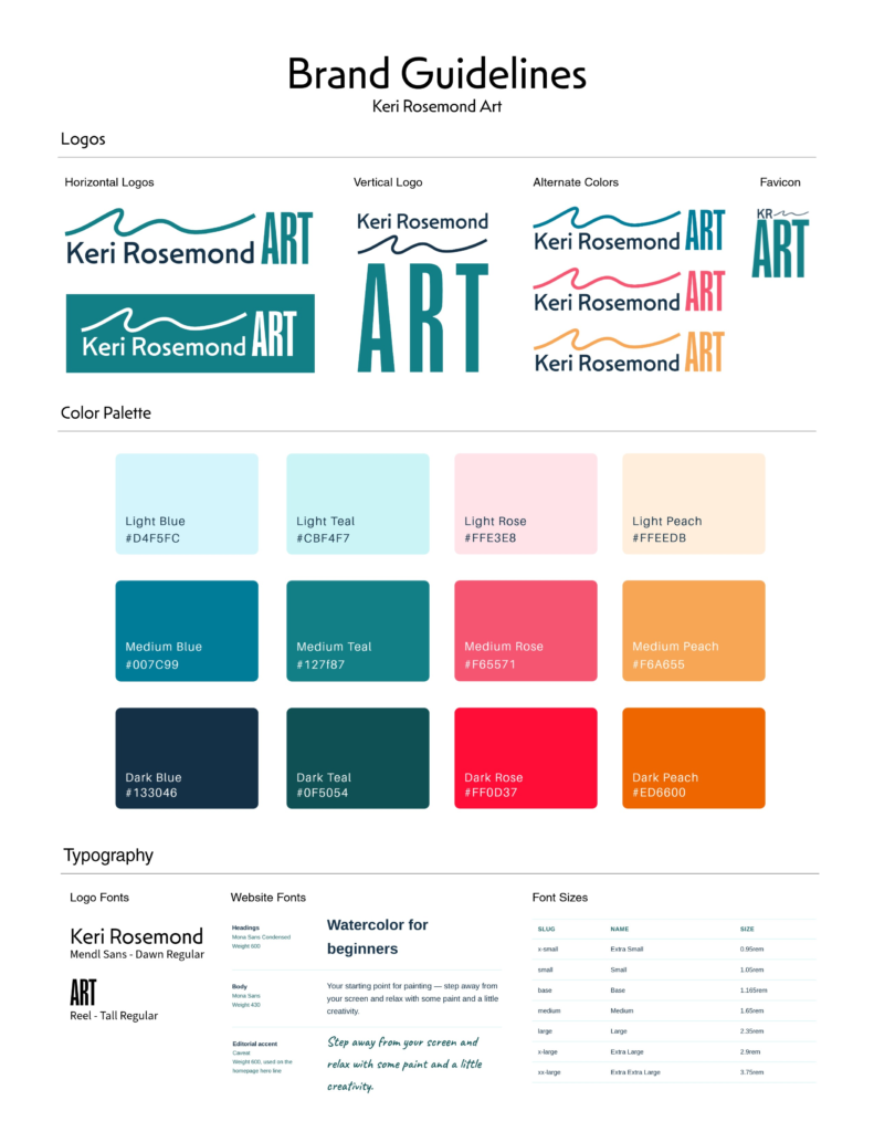 Keri Rosemond brand guidelines