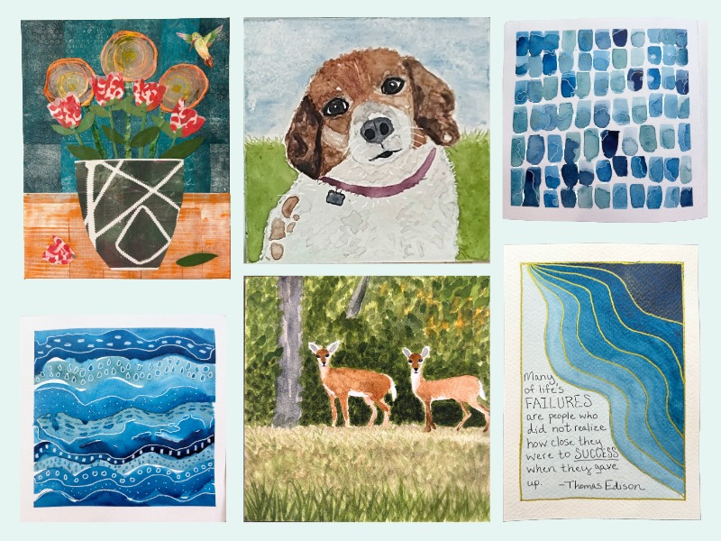 Keri Rosemond's artwork displayed in a collage